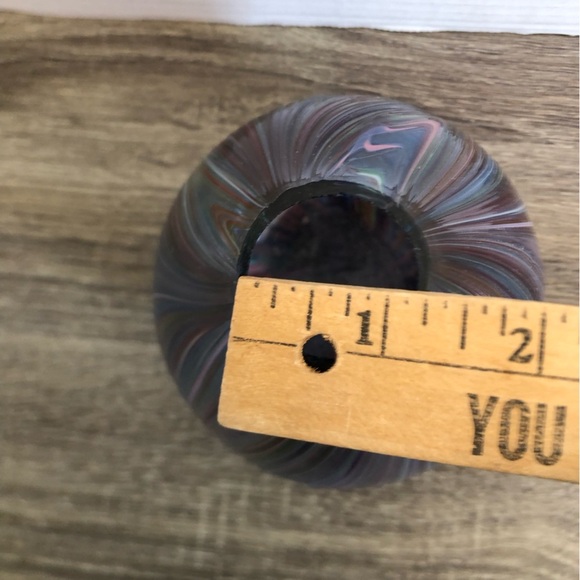 Handblown Multicolour Swirl Glass Vase - Picture 8 of 10